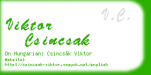 viktor csincsak business card