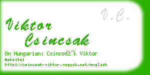 viktor csincsak business card